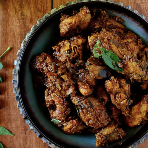 Dry Roasted Chicken (Chicken Ullarthu)