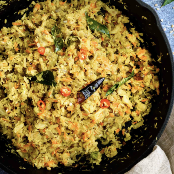 Cabbage & Carrot Thoran