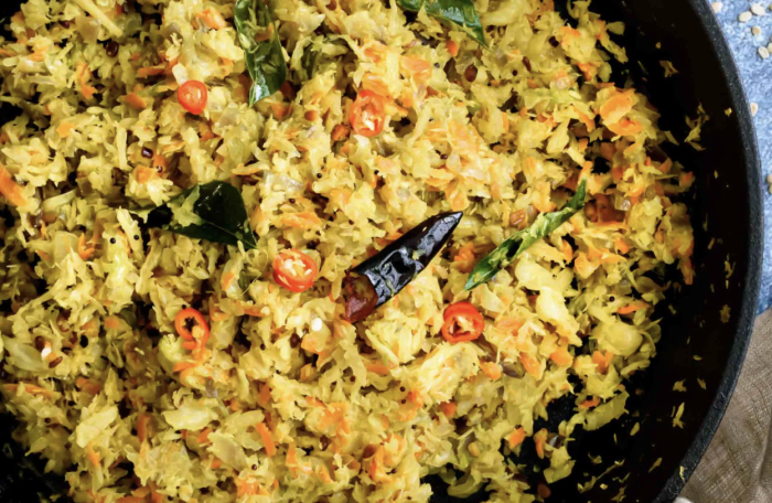Cabbage & Carrot Thoran